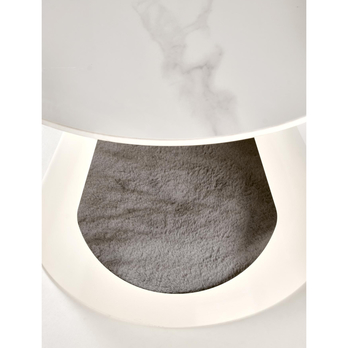 Konferenčný stolík USORAU biely mramor/biela, sada 2ks 8