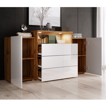 Komoda  USTYM dub wotan/biela 2