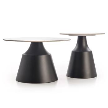 Sada konferenčných stolíkov V-CH-MAGNETA-LAW biely mramor/čierna, 2 ks 3