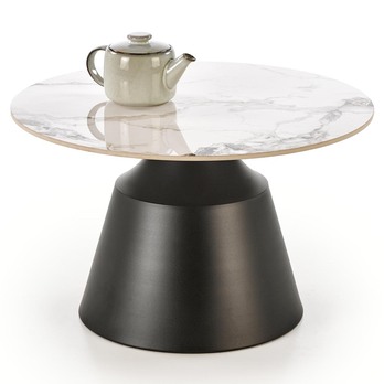 Sada konferenčných stolíkov V-CH-MAGNETA-LAW biely mramor/čierna, 2 ks 8