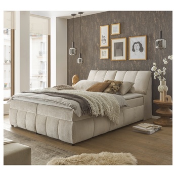 Posteľ s matracom a topperom VALENCIA 5 slonová kosť, 160x200 cm 1