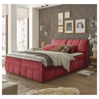 Posteľ s matracom a topperom VALENCIA 5 vínová, 160x200 cm 1