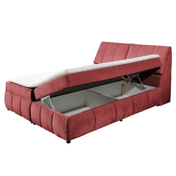 Posteľ s matracom a topperom VALENCIA 5 vínová, 160x200 cm 3