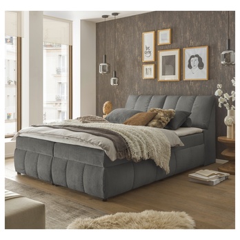 Posteľ s matracom a topperom VALENCIA 5 grafitová, 160x200 cm 1