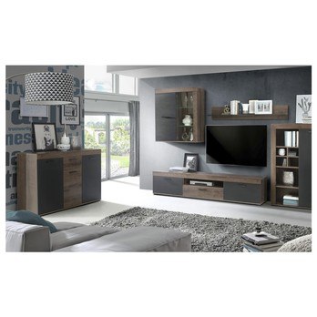 Komoda VALENTIN dub ušľachtilý/dub čierny 1