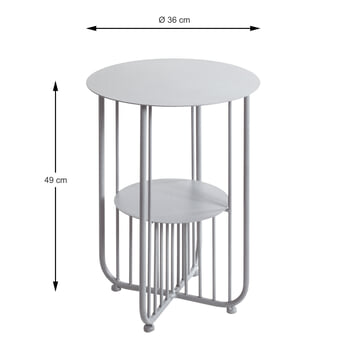 Prístavný stolík VALLETTA sivá 4