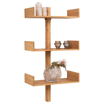 Nástenný regál VALLO bambus, výška 102 cm 1