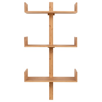 Nástenný regál VALLO bambus, výška 102 cm 2