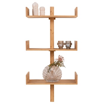 Nástenný regál VALLO bambus, výška 102 cm 3