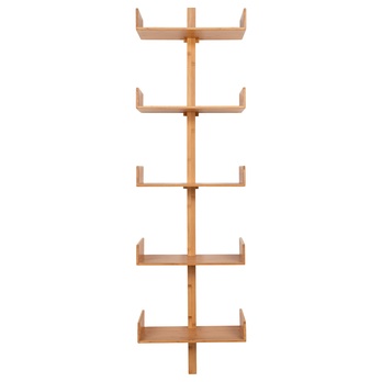 Nástenný regál VALLO bambus, výška 180 cm 2