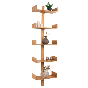 Nástenný regál VALLO bambus, výška 180 cm 4