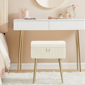 Toaletný taburet VANITY biela 1