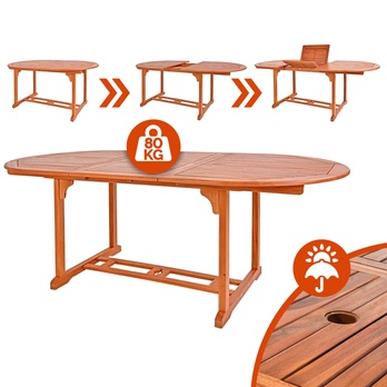 Záhradný stôl VANNAMO hnedá 2