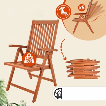 Záhradná zostava VANOMO hnedá 2