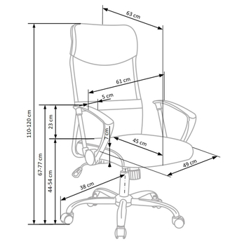 Kancelárska stolička VARI 2 čierna/sivá 5