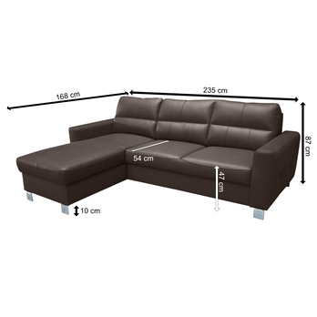 Sedacia súprava VARIO I ľavá, tmavohnedá 6