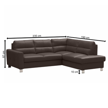 Sedacia súprava VARIO pravá, tmavohnedá 7