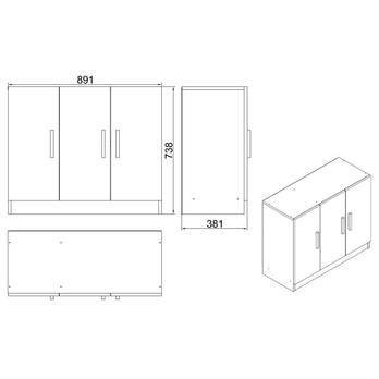 Komoda VARIO biela 5