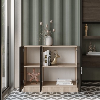 Komoda VARIO dub/čierna 3