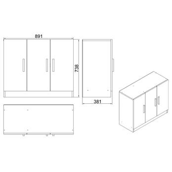 Komoda VARIO orech/čierna 5