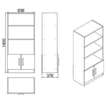 Knižnica VARIO biela 5