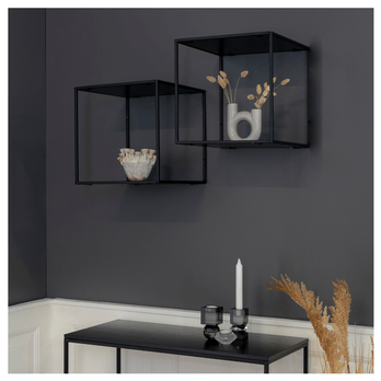 Nástenná polica VATO I čierna 1