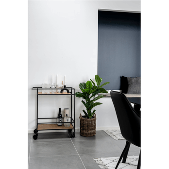 Servírovací vozík VATO dub/čierna 1