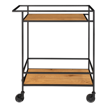 Servírovací vozík VATO dub/čierna 2