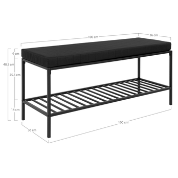 Lavica na topánky VATO čierna 4