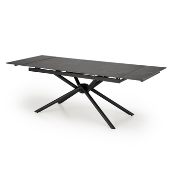 Jedálenský stôl VATURANU čierny mramor/čierna 2