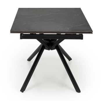 Jedálenský stôl VATURANU čierny mramor/čierna 3