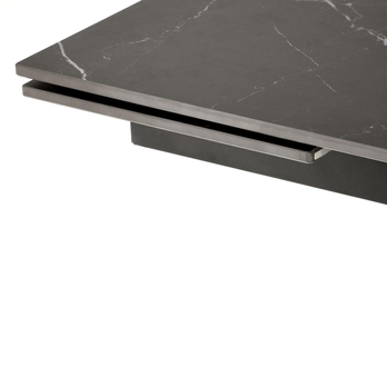 Jedálenský stôl VATURANU čierny mramor/čierna 7