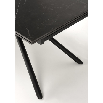 Jedálenský stôl VATURANU čierny mramor/čierna 8