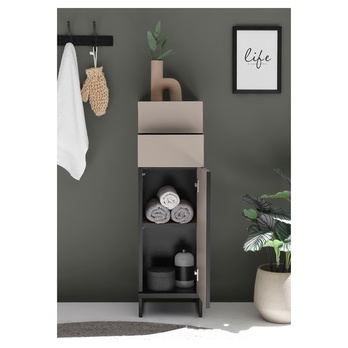 Spodná kúpeľňová skrinka VEGA 30 kašmírová/čierna 6