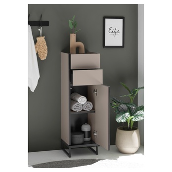 Spodná kúpeľňová skrinka VEGA 30 kašmírová/čierna 8