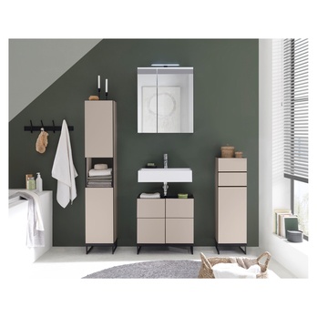 Spodná kúpeľňová skrinka VEGA 30 kašmírová/čierna 1