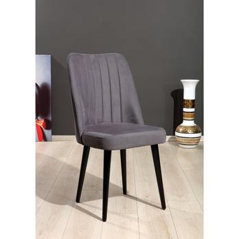 Jedálenská stolička VEGA sivá/čierna, sada 2 ks 1