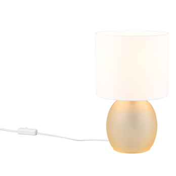 Stolná lampa VELA biela/žltá 2