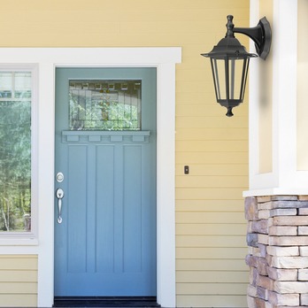 Vonkajšie nástenné svietidlo VELENCE I čierna/sklo 1