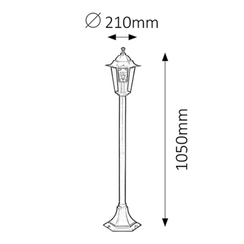 Vonkajšia stojaca lampa VELENCE čierna 2