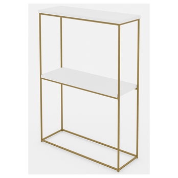 Konzolový stolík VELO zlatá/biela 1