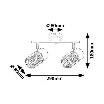 Bodové svietidlo VENARO 2 čierna 6
