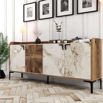 Komoda VENEDIK orech/biela 1