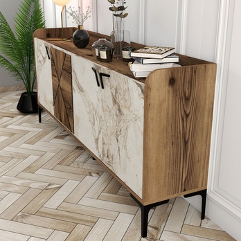 Komoda VENEDIK orech/biela 2