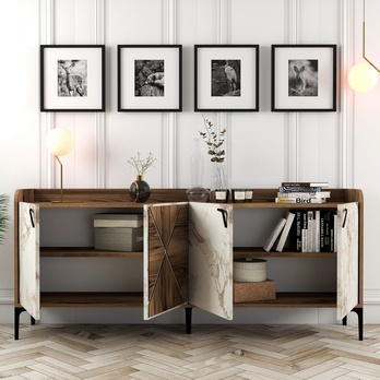 Komoda VENEDIK orech/biela 4