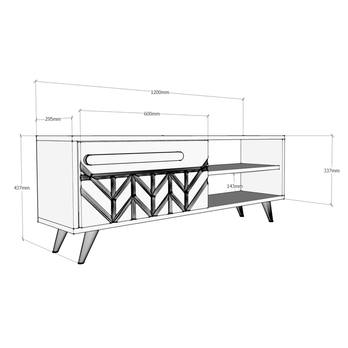 TV stolík VENEDIK biela 3