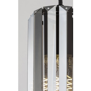 Závesné svietidlo VENESS 1 čierna/tónované sklo 4