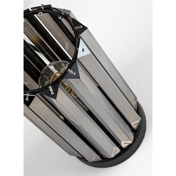 Stolná lampa VENESS 2 čierna/tónované sklo 4