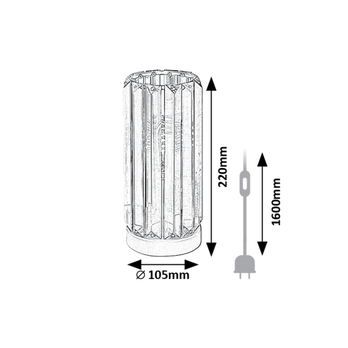 Stolná lampa VENESS 2 čierna/tónované sklo 5