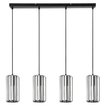 Závesné svietidlo VENESS 4 čierna/tónované sklo 2